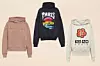 Hoodie Max Mara (219 eura) /Tamnoplava majica s kapuljačom i natpisom Balenciaga (1150 eura) /Bež hoodica Kenzo (224 eura)