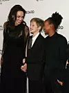 Mandatory Credit: Photo by Matt Baron/Shutterstock (9313110cr) Angelina Jolie, Shiloh Jolie-Pitt and Zahara Jolie-Pitt The National Board of Review Awards Gala, Arrivals, New York, USA - 09 Jan 2018