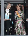 TOKYO, JAPAN - OCTOBER 22: King Felipe VI of Spain and Queen Letizia of Spain attend the Enthronement Ceremony of Emperor Naruhito at the Imperial Palace on October 22, 2019 in Tokyo, Japan. (Photo by Chris Jackson - Pool/Getty Images)