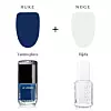 Chanel Le Vernis Bleu Trompeur + Essie Blanc