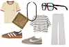 T-Shirt Chloe/ marama Massimo Dutti/ tenisice Adidas Spezial/ tenisice Nike Cortez/ Ogrlica Naočale Cutler and Gross/ Jakna kratkih rukava & Other Stories/ Hlače The Frankie Shop