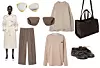 Baloner s izvezenom kragnom COS/ Naušnice Saint Laurent/ Naočale COS/ Hlače u taupe nijansi COS/ Vesta kašmir COS/ Majica Miu Miu/ Torba Massimo Dutti/ Tenisice Miu Miu