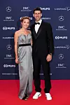 MONACO, MONACO - FEBRUARY 18: Laureus World Sportsman of The Year 2019 Nominee Novak Djokovic and wife Jelena Djokovic during the 2019 Laureus World Sports Awards on February 18, 2019 in Monaco, Monaco. (Photo by Boris Streubel/Getty Images for Laureus)