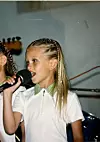 Dok nije bila na plaži, malena Domenica dane je provodila za mikrofonom