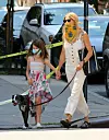 Sienna Miller and her daughter Marlowe walk their dogs while braving the NYC heatwave in Manhattan's West Village area. At one point one of her dogs started sniffing Sienna's foot. **SPECIAL INSTRUCTIONS*** Please pixelate children's faces before publication.***. 27 Jul 2020,Image: 547608255, License: Rights-managed, Restrictions: World Rights, Model Release: no, Credit line: LRNYC / MEGA / The Mega Agency / Profimedia
