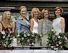 S Amandom Seyfried, Meryl Streep, Annifrid Lyngsta i Christine Baranski u Stockholmu 2008.