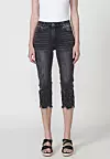 Koroshi CAPRI - Kratke hlače od trapera - black denim - 25,99 eura