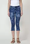 Koroshi PRINTED CAPRI - Kratke hlače od trapera - azul med medium blue - 25,99 eura
