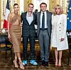 Emmanel i Briggite Macron s Justinom i Hailey Bieber.
