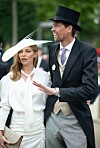 Supružnici Abigail Clancy i Peter Crouch na konjičkim utrkama Royal Ascot 2019.