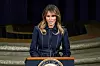 WASHINGTON, DC - MARCH 06: First Lady Melania Trump speaks at the National Opioid Summit at the U.S. Department of Justice on March 6, 2020 in Washington, DC. More than 400,000 people in the United States have died of opioid overdoses since 2000. (Photo by Drew Angerer/Getty Images)