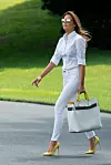 July 27, 2018 - Washington, DC, United States: U.S. President Donald Trump and first lady Melania Trump depart the White House en route to Bedminster, NJ for the weekend. (Erin Scott/Polaris)//POLARIS_Polaris06277811/Credit:E.Scott/Polaris/SIPA/1807281257, Image: 379974741, License: Rights-managed, Restrictions: , Model Release: no, Credit line: E.Scott/Polaris / Sipa Press / Profimedia