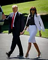(180824) -- WASHINGTON, Aug. 24, 2018 () -- U.S. President Donald Trump and First Lady Melania Trump depart from the White House in Washington D.C., the United States, on Aug. 24, 2018. U.S. President Donald Trump on Friday tweeted that he has asked Secretary of State Mike Pompeo to cancel his upcoming trip to the Democratic People's Republic of Korea (DPRK), citing the lacking of progress on the Peninsula denuclearization., Image: 383933220, License: Rights-managed, Restrictions: WORLD RIGHTS excluding China - Fee Payable Upon Reproduction - For queries contact Avalon.red - sales@avalon.red London: +44 (0) 20 7421 6000 Los Angeles: +1 (310) 822 0419 Berlin: +49 (0) 30 76 212 251 Madrid: +34 91 533 4289, Model Release: no, Credit line: Ting Shen / Avalon Editorial / Profimedia