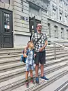 Zagrebački baletan Andrija Palada otpratio je sina Lovru do škole