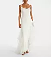 SIR Bridal Sage Flounce ruffled silk cocktail dress - prije 805 eura, sada 563 eura