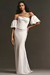 Watters Carly Strapless Satin Corset Top With Removable Sleeves - 850 dolara (oko 712 eura)