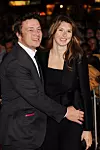 LONDON, ENGLAND - OCTOBER 21: Jamie Oliver (L) and Jools Oliver attend the