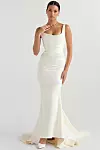 Emilie off white satin mermaid bridal gown - 853 eura
