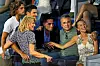 BELGRADE, SERBIA - JUNE 14: (L-R)The Djokovic family, Novak's mother Dijana, Novak Djokovic, Novak's brother Djordje, Novak's father Srdjan and Novak's wife Jelena pose during the Adria Tour Final match between Dominic Thiem of Austria and Filip Krajinovic of Serbia charity exhibition hosted by Novak Djokovic on June 14, 2020 in Belgrade, Serbia. (Photo by Srdjan Stevanovic/Getty Images)