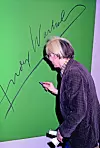 Portrait de l'artiste americain Andy Warhol (1928-1987) chef de file du mouvement Pop Art. 1985 environ (0104693) �Mori/MP/Leemage (Photo by leemage/Leemage via AFP)
