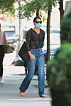 NEW YORK, NY - AUGUST 28: Katie Holmes is seen out and about in Manhattan on August 28, 2020 in New York City. (Photo by Robert Kamau/GC Images)