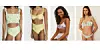 Bikini sa sitnim uzorkom cvijeća Faithfull the Brand 179 dolara/ bikini s volančićem Faithfull the Brand 125 dolara/ bikini sa V izrezom H&M 17,99 + 14,99 eura/ bikini s volančićima Mango 169,90 + 129,90 kn