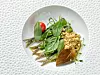 Dimljene sardine, pesto od kapara, mladi špinat, gazpacho od rajčice i čilija FOTOGRAFIJE: Arhiva hotela Esplanade