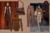 Na modnoj pisti: Max Mara (lijevo)/ Fendi (desno)/ torbica Jacquemus; Farfetch (1081 eura)/ pleteni top Khaite; Farfetch (860 funti)/ kožne hlače visokog struka Pinko (195 eura)/ vuneni šal Acne Studios (180 funti)