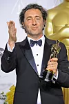 HOLLYWOOD, CA - MARCH 02: Filmmaker Paolo Sorrentino poses in the press room during the Oscars at Loews Hollywood Hotel on March 2, 2014 in Hollywood, California. (Photo by Steve Granitz/WireImage)