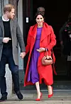 Svojim najpopularnijim trudničkim outfitom, u kombinaciji crvene i ljubičaste boje, podsjetila je na na nezaboravan look princeze Diane, koja je voljela kombinirati te dvije boje