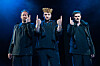 ”SHAKEspeare na EXit”, jubilarna 500. izvedba, Živko Anočić, Marko Makovičić i Domagoj Ivanković.