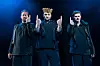 ”SHAKEspeare na EXit”, jubilarna 500. izvedba, Živko Anočić, Marko Makovičić i Domagoj Ivanković.