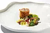 ZAGREBAČKI, RIZI BIZI I MIJEŠANA SALATA/ Teletina sa šunkom i sirom, ragu od mladog graška, krema od limuna, salatice