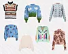 Zara pleteni topić 229,90 kn/Lirika Matoshi džemper $270/Shrimps džemper €395/Lirika Matoshi trešnjice $270/Mango pastelna vesta 249,90 kn / Mira Mikati kardigan €675 Zara dolčevita 229,90 kn