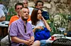 Sibenik, 180820. Predstavljanje knjige, najvece biografije velikana hrvatske glazbe Arsena Dedica - Arsen, Covjek kao on, autora Zlatka Galla drzano ispred wine bara Kamerino. Na fotografiji: Matija Dedic sa suprugom. Foto: Niksa Stipanicev / CROPIX