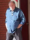 11/18/2019 EXCLUSIVE: Thomas Markle is spotted wearing a royal blue apron as he gets his scruffy beard and eyebrows neatly trimmed ahead of Prince Harry and daughter Meghan's reported visit to America for Thanksgiving. Markle looked sharp in a crisp blue shirt and grey trousers while leaving Roman Hairdresser in Rosarito, Mexico. **VIDEO AVAILABLE**, Image: 484124240, License: Rights-managed, Restrictions: Exclusive NO usage without agreed price and terms. Please contact sales@theimagedirect.com, Model Release: no, Credit line: TheImageDirect.com / The Image Direct / Profimedia