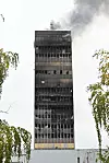 Požar je izbio na predzadnjem katu nebodera u noći 17. studenog 2025.