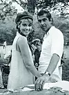 October 1966: American actress Jane Fonda with her husband, the French film director Roger Vadim. (Photo by Keystone Features/Getty Images)