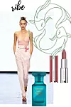 Ruž za usne Givenchy Le Rouge Sheer Velvet (275 kn)/ parfem Tom Ford Neroli Portofino Acqua (1205 kn)/ look s piste: Nensi Dojaka