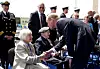 Britain‘s Prince William, Prince of Wales (R) meets D-Day and WWII Normandy veterans, following the UK‘s national commemorative event to mark the 80th anniversary commemorations of Allied amphibious landing (D-Day Landings) in France in 1944, in Southsea Common, southern England, on June 5, 2024. Heads of state and veterans are due to mark the anniversary of D-Day on June 6, a date that was key to Allied Europe‘s eventual victory against the Nazis in World War II. (Photo by Andrew Matthews/POOL/AFP)