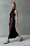 Zara satenska midi haljina s remenom (39,95 eura)