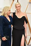 HOLLYWOOD, CALIFORNIA - FEBRUARY 09: (L-R) Gerda Jacoba Aletta Maritz and Charlize Theron attend the 92nd Annual Academy Awards at Hollywood and Highland on February 09, 2020 in Hollywood, California. (Photo by Amy Sussman/Getty Images)