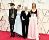 HOLLYWOOD, CALIFORNIA - FEBRUARY 09: (L-R) Ellery Harper, Jaya Harper, Diane Ladd, and Laura Dern attend the 92nd Annual Academy Awards at Hollywood and Highland on February 09, 2020 in Hollywood, California. (Photo by Amy Sussman/Getty Images)