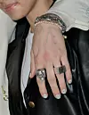 Machine Gun Kelly, ring detail 'The Last Son' film premiere, Arrivals, New York, USA - 02 Dec 2021,Image: 646174638, License: Rights-managed, Restrictions:, Model Release: no, Credit line: Aurora Rose/Shutterstock Editorial/Profimedia