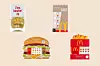 Nails.INC X McDonald‘s i‘m Lovin‘ It Gold Heart Nail Topper (8, 30 eura)/Nails.INC X McDonald‘s i speak french Press On Nails (6, 45 eura)/Nails.INC X McDonald‘s Burger Mini Nail Polish and Sticker Duo (8, 30 eura)/Nails.INC X McDonald‘s Fries Nail Polish and Sticker Set (8, 30 eura)
