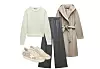 Golden Goose tenisice (540 eura)/Zara pleteni pulover (22,95 eura)/Zara široke hlače (29,95 eura)/Zara bež kaput s kapuljačom (39,95 eura)