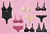 Crni body 26,50 €/ Roza grudnjak i brazilske gaćice s čipkom 6,69 €/ Nude grudnjak 17,19 € i brazilke 7,29 €/ Push up grudnjak 17,99 €/ Grudnjak s motivom srca 17,99 €/ Brazilke 7,29 €/ Trokutasti grudnjak 17,19 €, sve Tezenis