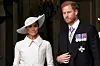 (FILES) Britain‘s Prince Harry, Duke of Sussex, and Britain‘s Meghan, Duchess of Sussex, leave at the end of the National Service of Thanksgiving for The Queen‘s reign at Saint Paul‘s Cathedral in London on June 3, 2022 as part of Queen Elizabeth II‘s platinum jubilee celebrations. Prince Harry and wife Meghan Markle were involved in a ”near catastrophic car chase” involving paparazzi in New York late on May 16, 2023, a spokesperson for the couple said May 17. ”This relentless pursuit, lasting over two hours, resulted in multiple near collisions involving other drivers on the road, pedestrians and two NYPD officers,” the spokesperson added. (Photo by Matt Dunham/POOL/AFP)