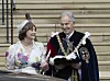 Supružnici Tony i Cherie Blair na izlasku iz kapele u dvorcu Windsor