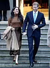 LONDON, ENGLAND - JANUARY 07: Prince Harry, Duke of Sussex and Meghan, Duchess of Sussex depart Canada House on January 07, 2020 in London, England. (Photo by Chris Jackson/Getty Images)